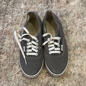 COPY - Vans Gray Canvas Sneakers with White Laces